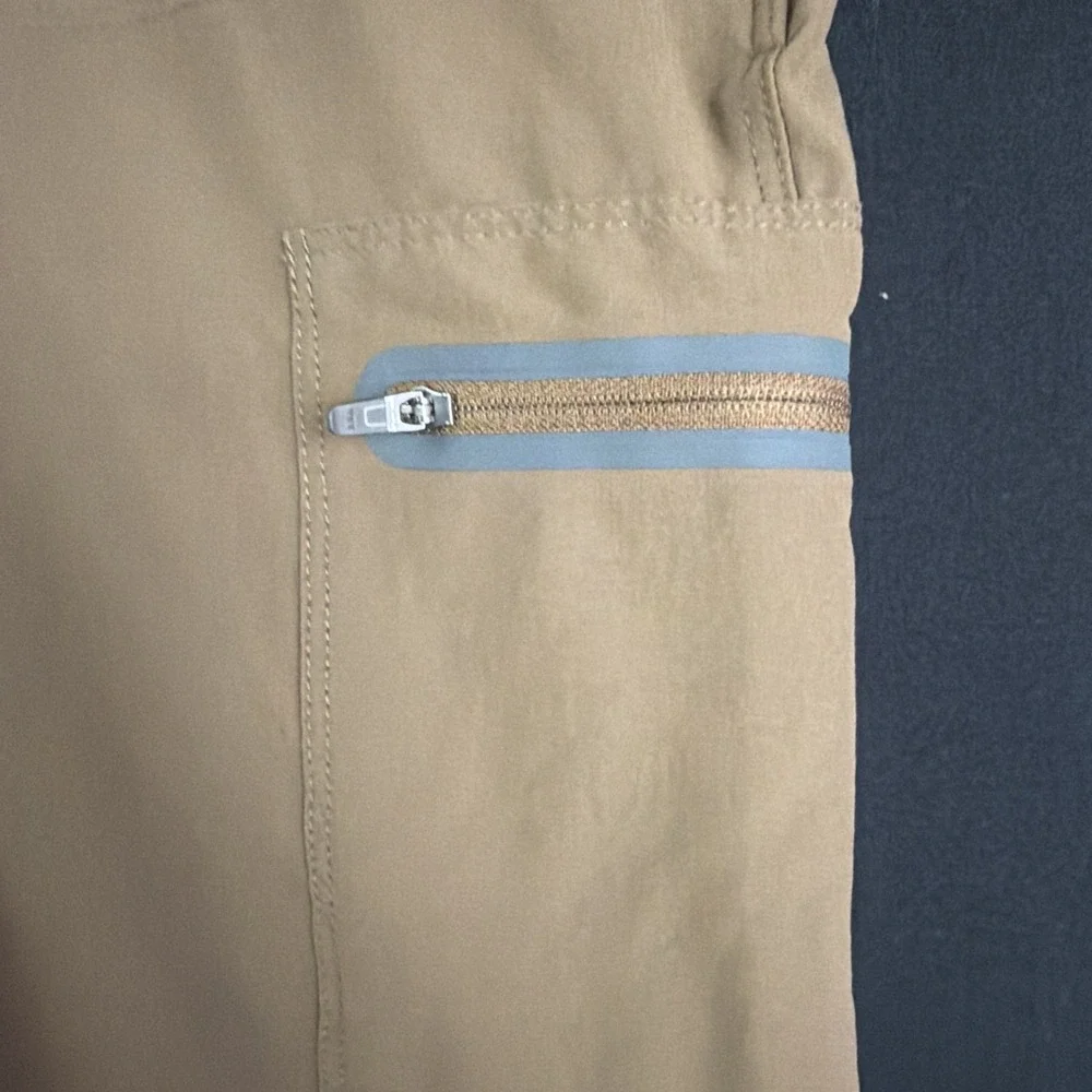 LL Bean Cresta Hiking Pants Mens 40x32 Brown Nylon Stretch Cargo 298068 Lined